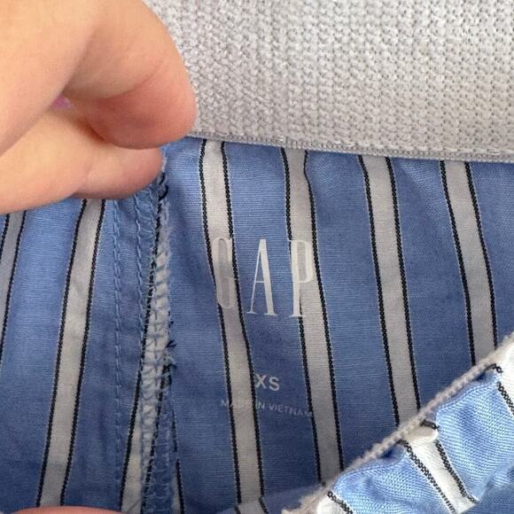 NEW NWT Gap Striped Drawstring Relaxed Fit Cotton Pajama Pants Blue XS - Picture 9 of 10